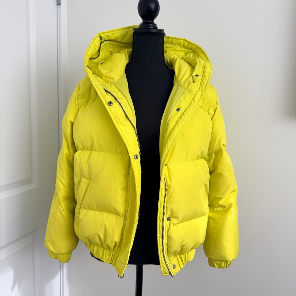 Alice + Olivia Vibrant Yellow Puffer Jacket